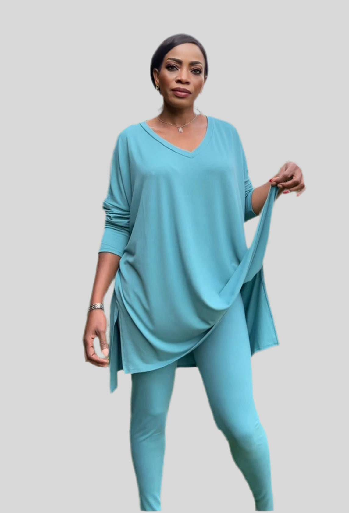 Ensemble oversize T-shirt legging Vert menthe