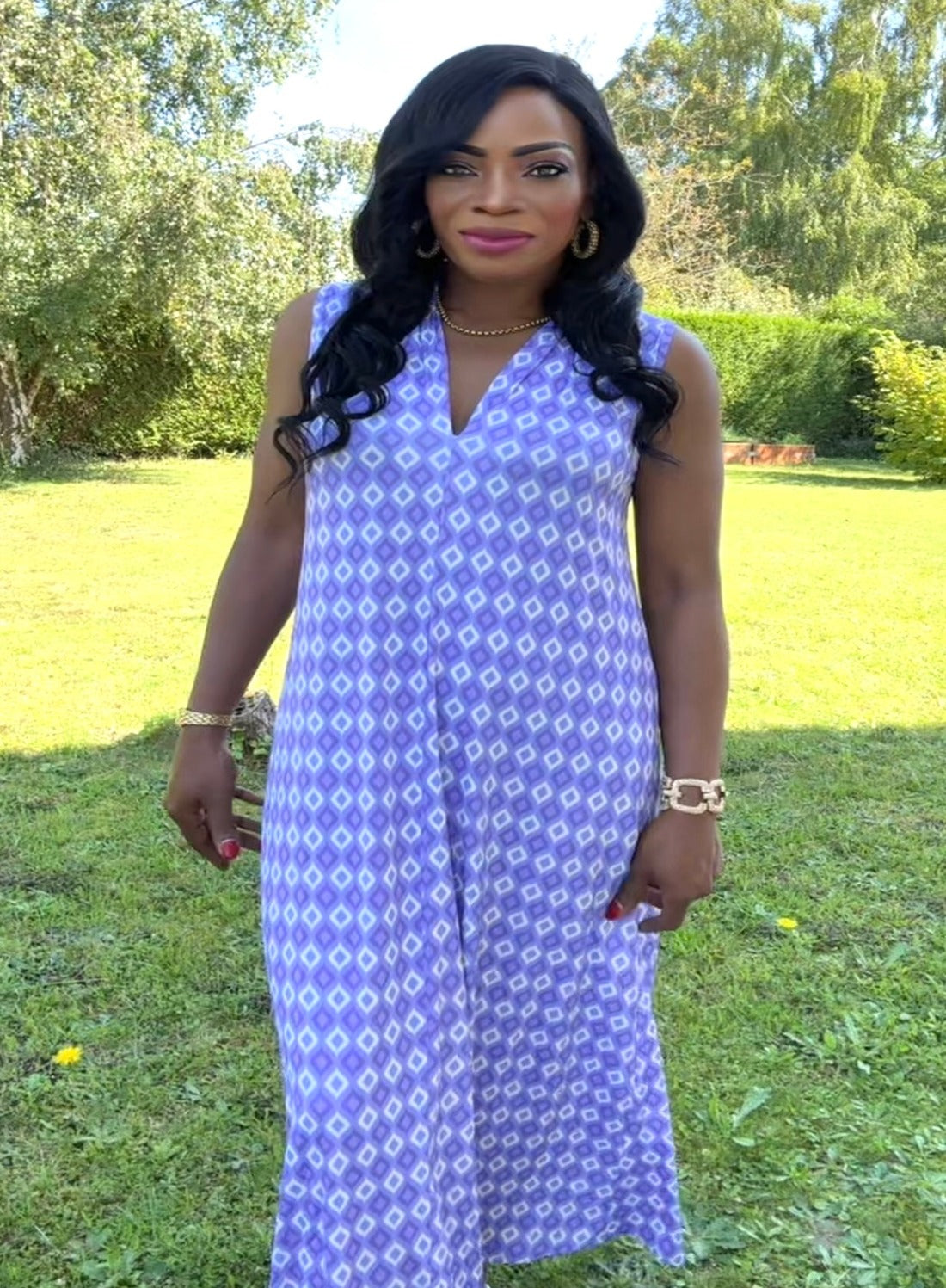 Robe imprimée sans manches