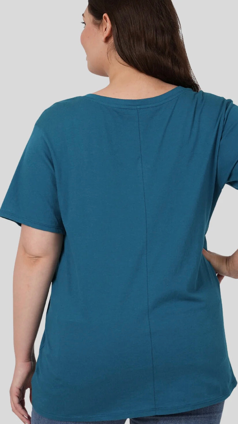 Round neck short-sleeved t-shirt