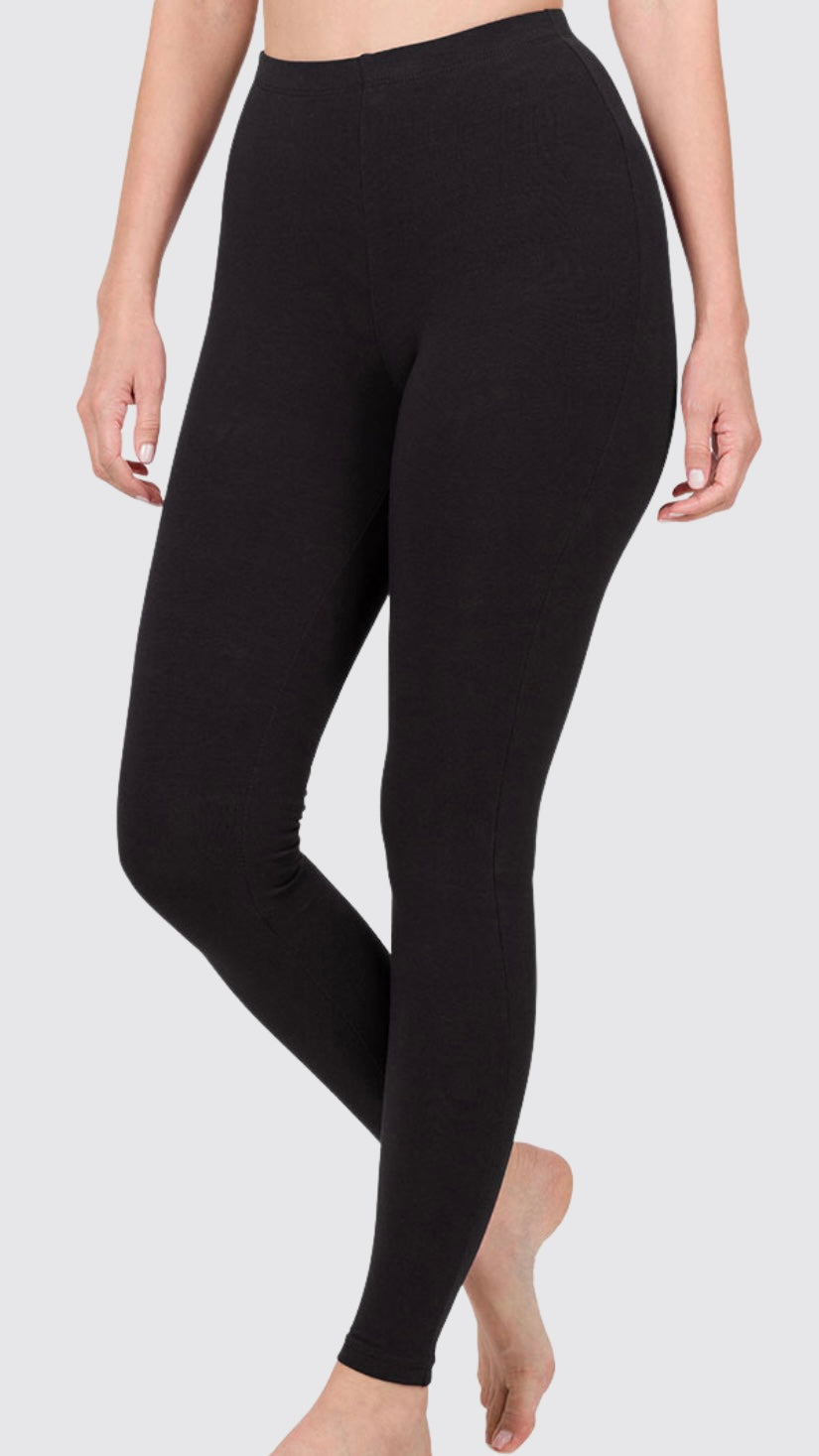 Black full length leggings
