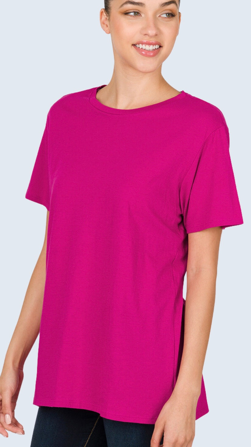 Round neck short-sleeved t-shirt