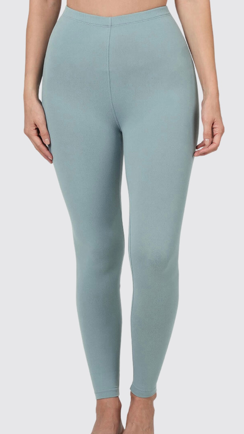 Blue gray full length leggings