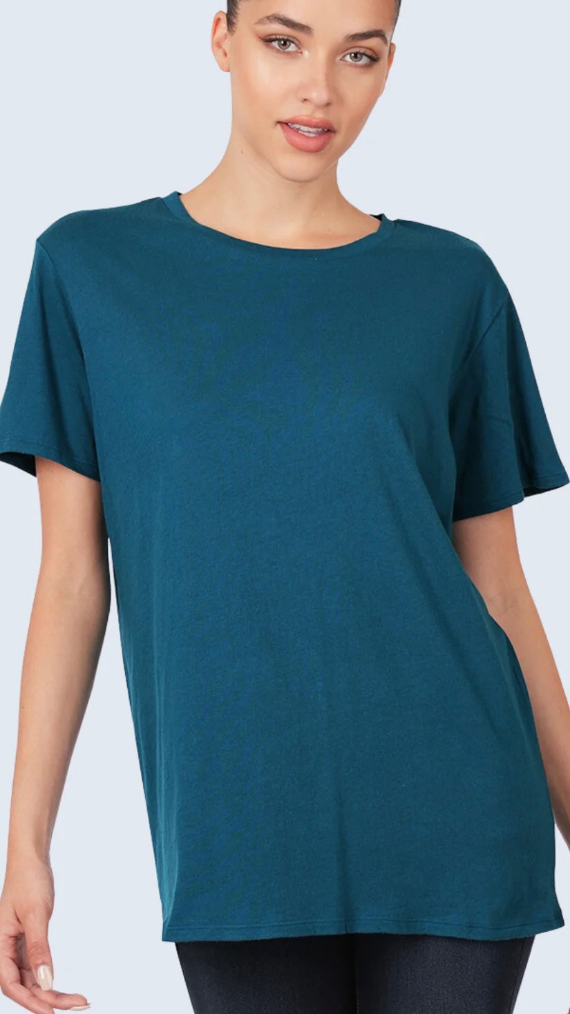 Round neck short-sleeved t-shirt