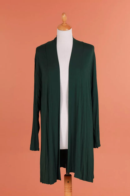 Cardigan mi-long ouvert devant