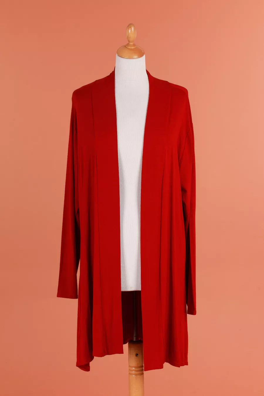 Cardigan mi-long ouvert devant