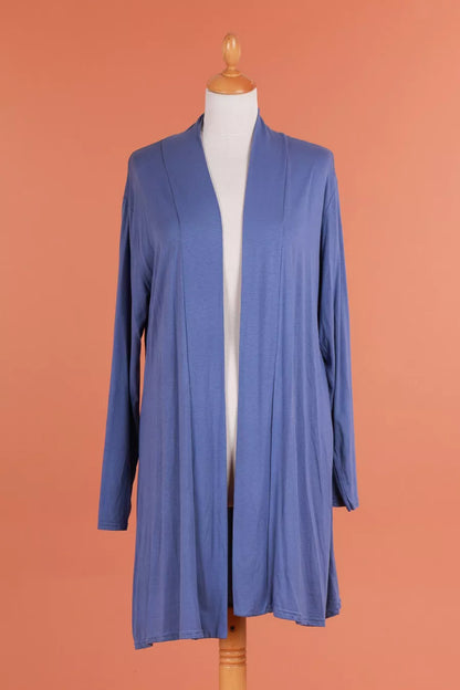 Cardigan mi-long ouvert devant