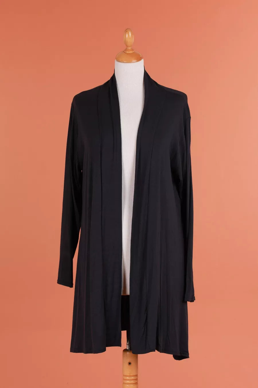 Cardigan mi-long ouvert devant