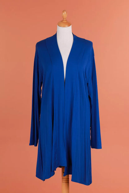 Cardigan mi-long ouvert devant
