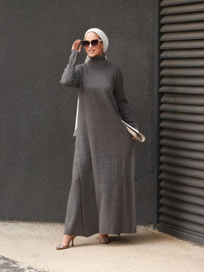 Ensemble robe en tricot à col roulé