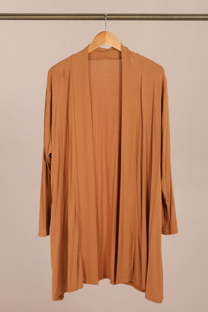 Cardigan mi-long ouvert devant