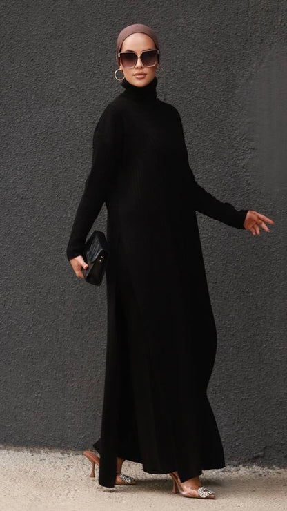 Ensemble robe en tricot à col roulé