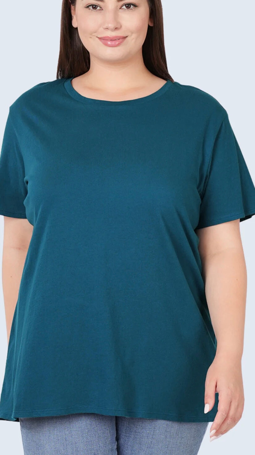 Round neck short-sleeved t-shirt