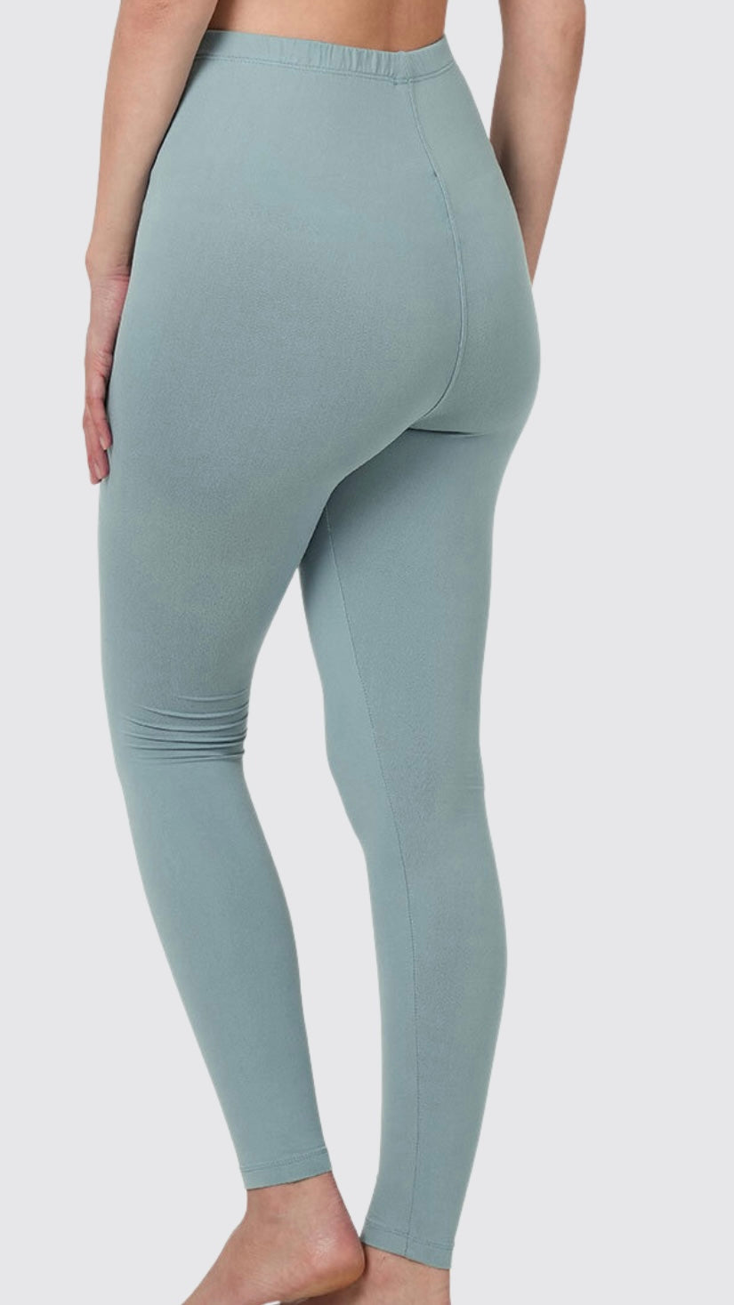 Legging pleine longueur bleu gris